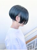 【morio成増 セリザワ】刈り上げショート グリーンカラー