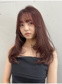 ピンク/ピンクブラウン/レイヤー/レイヤーカット/トリートメント