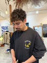 ディッセンバー 伊勢崎(December)&nbsp;メンズ/ブルーブラック/フェザーパーマ/ニュアンスパーマ/