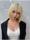 ブロンド/レイヤーカット/ハッシュカット/栄/ボブ