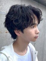 フィフスパーク(fifth PARK)&nbsp;渋谷シャドウパーマッシュ波巻きスパイラルパーマセンターパート