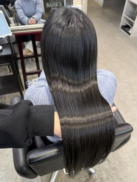 バンクスヘアー(BANK'S HAIR) 池袋 ツヤ髪スタイル 暗髪 髪質改善 ケラチントリートメント
