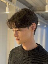 ヌープヘアーアイス(NUUP.hair ici)&nbsp;ニュアンスパーマ韓国ヘアメンズカットフェザーパーマ毛流れ