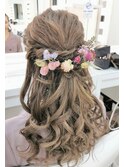 ハーフアップ【結婚式】【ヘアセット】【トレンド】【デート】