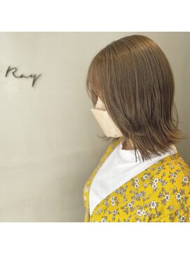 レイキョウト(Ray Kyoto) 大人可愛い20代30代40代くびれ外ハネオリーブボブ