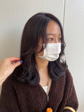 ガリカ シーム(Gallica/SEAM) 【桑原雪音】韓国風透明感暗髪ラベンダー/顔周りレイヤー<原宿>