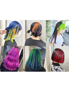 SNSで大人気★インナーカラー/フェイスフレーミング/イヤリングカラー/ミストバングは《seen》で！