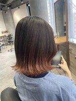 リーオオサカ(Lee Osaka) 【カット+グラデーション】ブラウンオレンジ/新出奈津樹