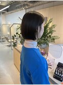 20代30代耳掛けストレートボブ