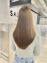 サロウィン 池袋(SALOWIN) 韓国風顔周りレイヤー × ブリーチなしミルクティーベージュ#152