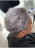 ホワイトシルバーメンズショートイメチェンケアブリーチ所沢韓国