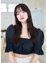 ケアリー 越谷レイクタウン(Carelly)&nbsp;デザインカラー/レイヤーカット/ウェットヘア/オリーブベージュ