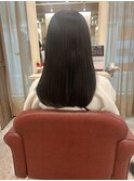 ストレートアイロンなしでこの艶感