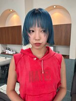 ボブ×ハイトーン×エメラルド(代官山)