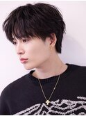 フェザーナチュラル束感マッシュパーマ