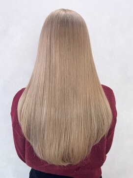 アルバム 池袋(ALBUM) ホワイトブロンドロング美髪韓国ヘアおくれ毛_ba543061