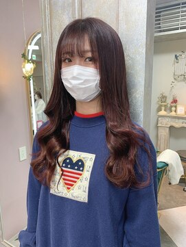 ガルボ ヘアー(garbo hair) プルエクステ 10代 20代 ワインレッド エクステ カシスブラウン