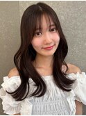 韓国レイヤーカット/顔周りカット/艶髪カラー