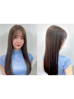 クセやうねりを改善[カット+縮毛矯正+Tr￥12500～]ダメージが気になる人でも安心の酸性ストレートもご用意*