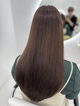 カラーハイライトハッシュカットレイヤーカットボブ髪質改善