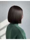 タッセルボブ×グレージュ