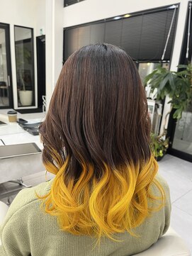 アオ 甲府本店(AO) エンドカラー×デザインカラー