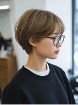 ラファンジュ ヘアー クレオ(Rohange hair Creo)&nbsp;耳かけ 丸みショート イエローベージュ