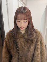 esu西梅田/髪質改善/韓国/ダブルカラー/イルミナカラー/顔周りカット【エス】&nbsp;レッドブラウン/ブリーチなし