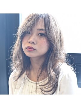 ヘアーラウンジ エゴ(Hair Lounge EGO) 似合わせとろみワンカールのデジタルパーマミディアムヘア