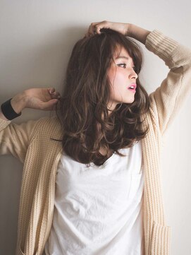 カッファ 東銀座(CUFFA) 【CUFFA】無造作カールデザインカラー大人ボブ東銀座築地新富町