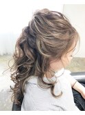 ハーフアップアレンジ