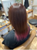 裾カラー×レッドパープル