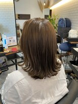 オーバルヘアー(OVAL hair)&nbsp;切りっぱなしスタイル/マロンベージュ/ロブヘア