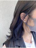 グレージュ×ブルー