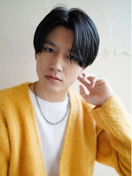 マセナ(Masena) センターパートショート×ブルーブラック×Masenaメンズ2