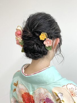 ベルクープス 天王寺店(Belle Coupes) 【BelleCoupes】足立美佐恵 着物着付けヘアセット まとめ髪