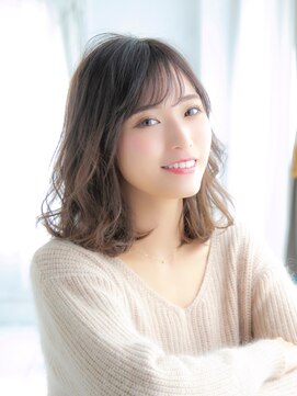 ロンド シャルム 吉祥寺(Lond charme) ペールベージュ韓国風前髪レイヤーミディアム