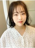 【遠藤】大人可愛いニュアンスボブ20代30代シースルーバング