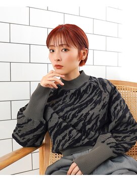 ラフィスヘアー ファン 池袋店(La fith hair fun) 【La fith】小顔カット×ワインレッド