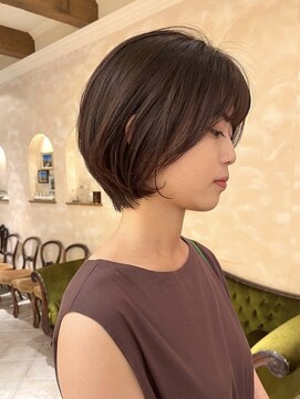 ビュートリアム265(BEAUTRIUM 265) 丸みショートボブ 丸みショート ピンクブラウン大人ショートボブ