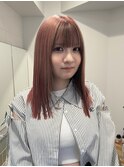 立川　ピンクベージュ/デザインカラー/ハイトーンロング