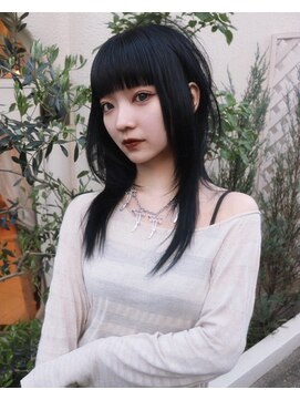 ハコ プラス(HACO+) レイヤーカット　ブルーブラック