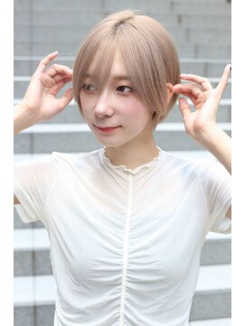 エトラ 渋谷店(etora) ★くびレイヤーボブルフネビージュ小顔ワンレンショート
