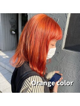 ベレッタ 枚方店(veretta.) ハイトーン/レッド/オレンジ/ダブルカラー/韓国ヘア/ブリーチ