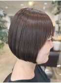 大人女性モードカジュアルショートボブ◆エドルカラー＊ベージュ