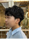 レディースショートリッジパーマソフト刈り上げ