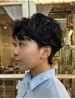レディースショートリッジパーマソフト刈り上げ