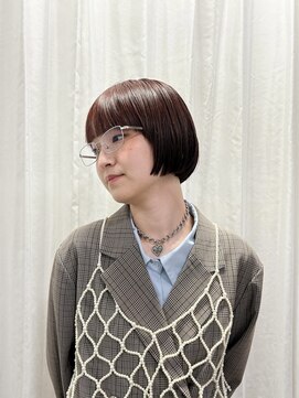 ブラウンレッド×ミニボブ