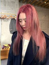 ケイトミラー(KATE Mirror)&nbsp;【KANON】ロングヘアブリーチカラーピンクカラーロングレイヤー