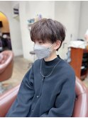 メンズライク ハンサムマッシュ ココアブラウン ハッシュカット